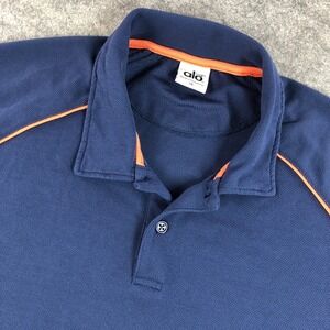 Alo Mens XL Navy Blue CoolFit Performance Polo Shirt